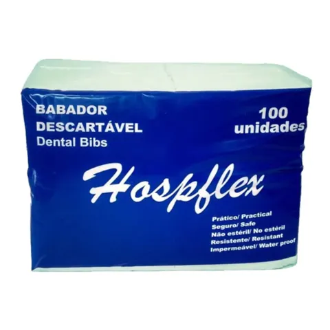Babador Descartável Denta Bibs Impermeável - HospFlex