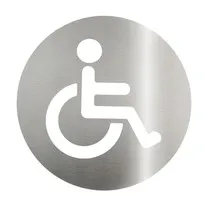 Placa de Sinalização para Banheiro com Acessibilidade - Biosin