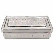 Estojo Inox Perfurado 20x10x5cm - Golgran