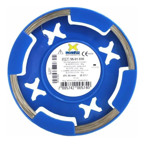 "Fio de Aço CrNi Duro Elástico Redondo 016"" Rolo 50g - Morelli"