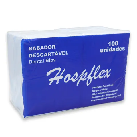 Babador Descartável Denta Bibs Impermeável - HospFlex