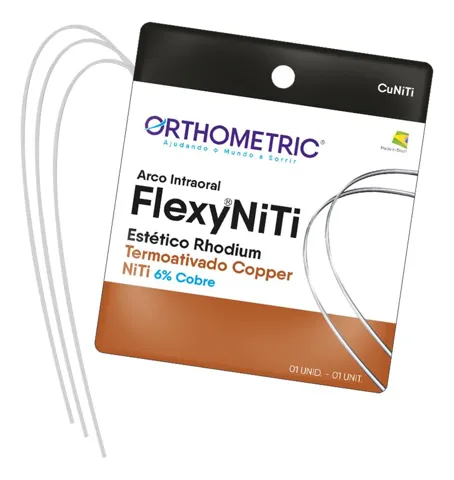 Arco Flexy NiTi Copper Estético Rhodium ALX - Orthometric