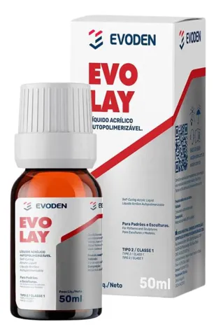 Resina Acrílica Autopolimerizável Evolay 50ml - Evoden