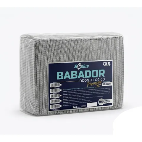Babador Odontológico Preto Premium 33x45cm - SSPlus