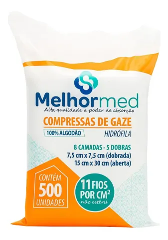 Compressa de Gaze c/ 500un - Melhormed