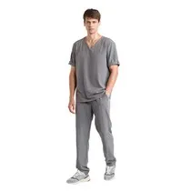 Pijama Scrub Masculino Easy Cinza Chumbo - Dra. Cherie