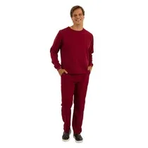 Blusa Scrub Masculina Unik Manga Longa Bordô - FunWork
