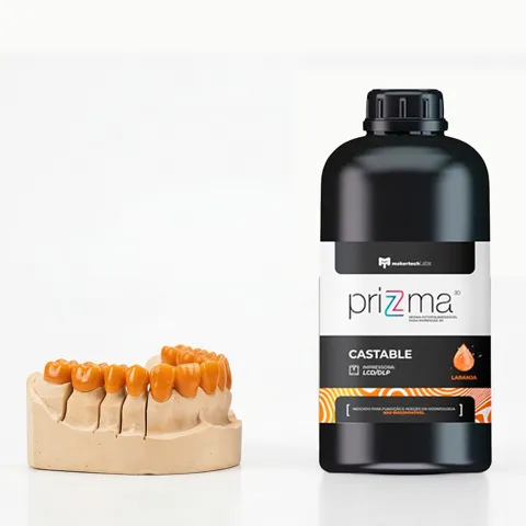 Resina Impressão 3D Prizma Castable 500g Cor Laranja LCD/DLP