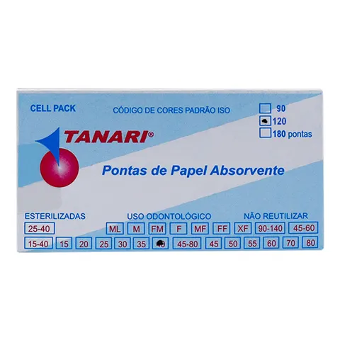 Cone De Papel Absorv Cell Pack Com 120 - Tanari