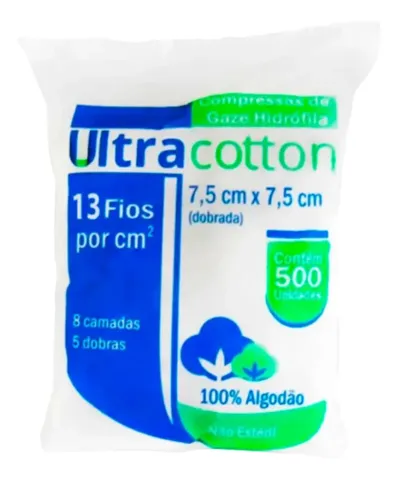 Compressa de Gaze C/ 500un - Ultracotton Melhormed