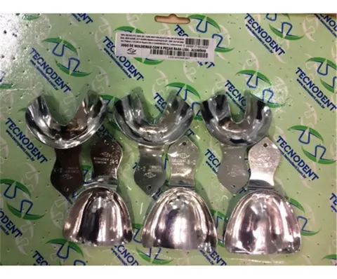 Moldeira C/6 Rasa Lisa Aluminio - Tecnodent