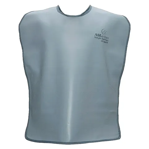 Avental de Borracha Plumbífero 0,25mm s/ Protetor de Tireoide 76x60cm Cinza - N Martins