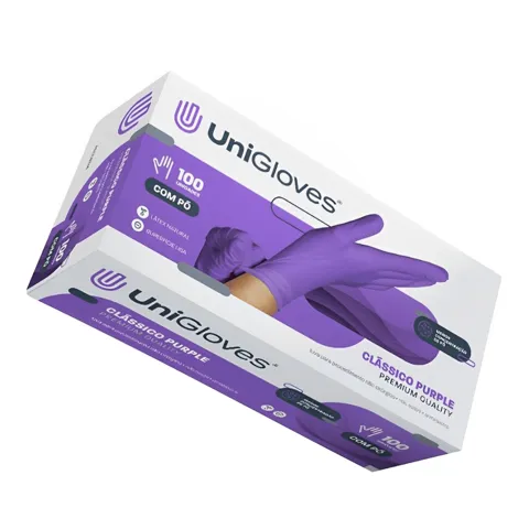 Luva de Procedimento Lilás - Unigloves