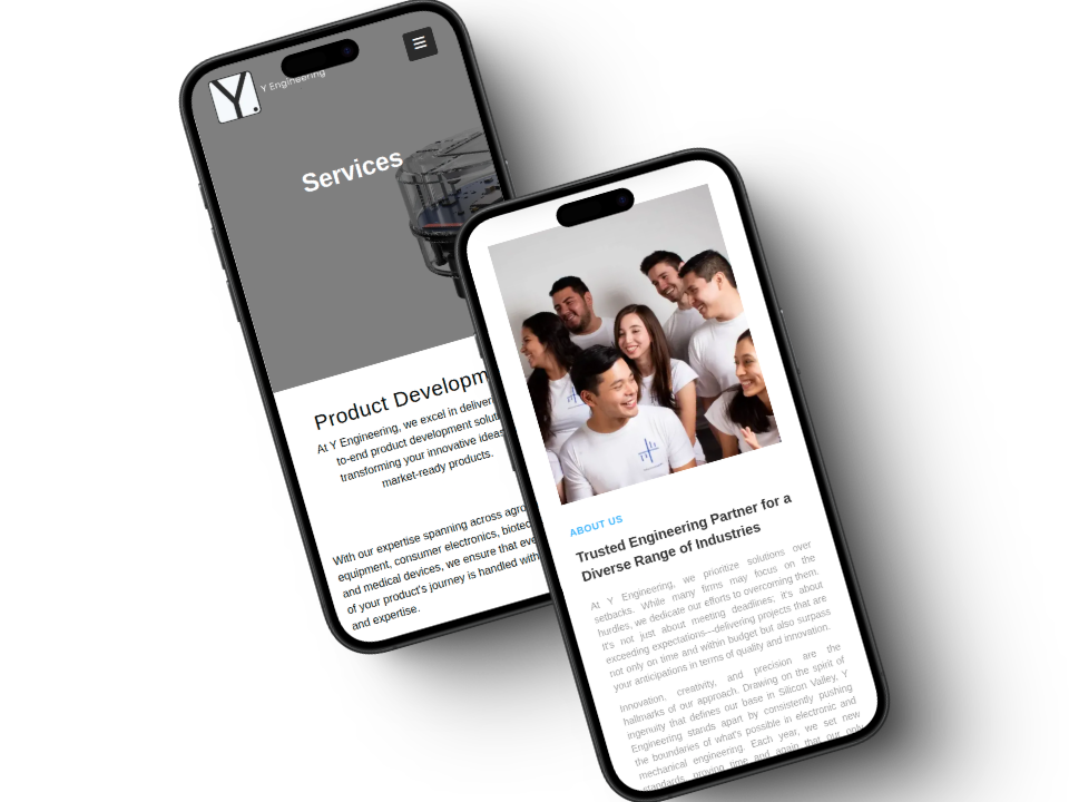 YEngineering Landing Page