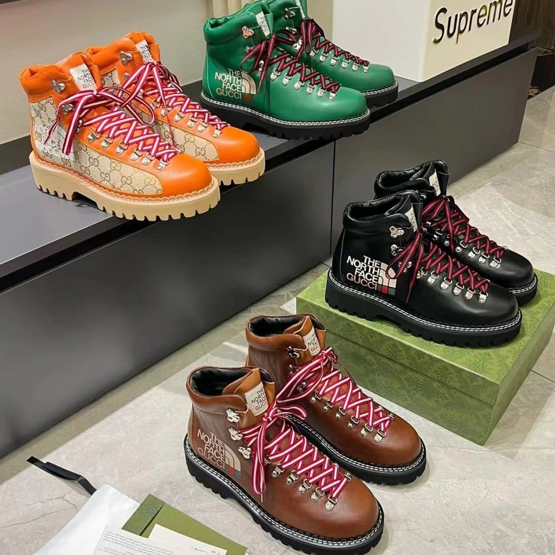 Gucci x The North Face Hiking Boots