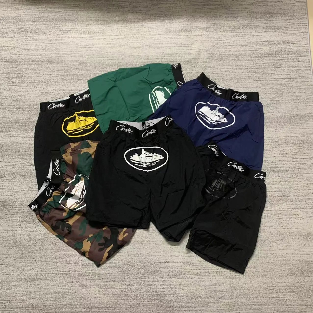 Corteiz Alcatraz Logo Cargo Shorts