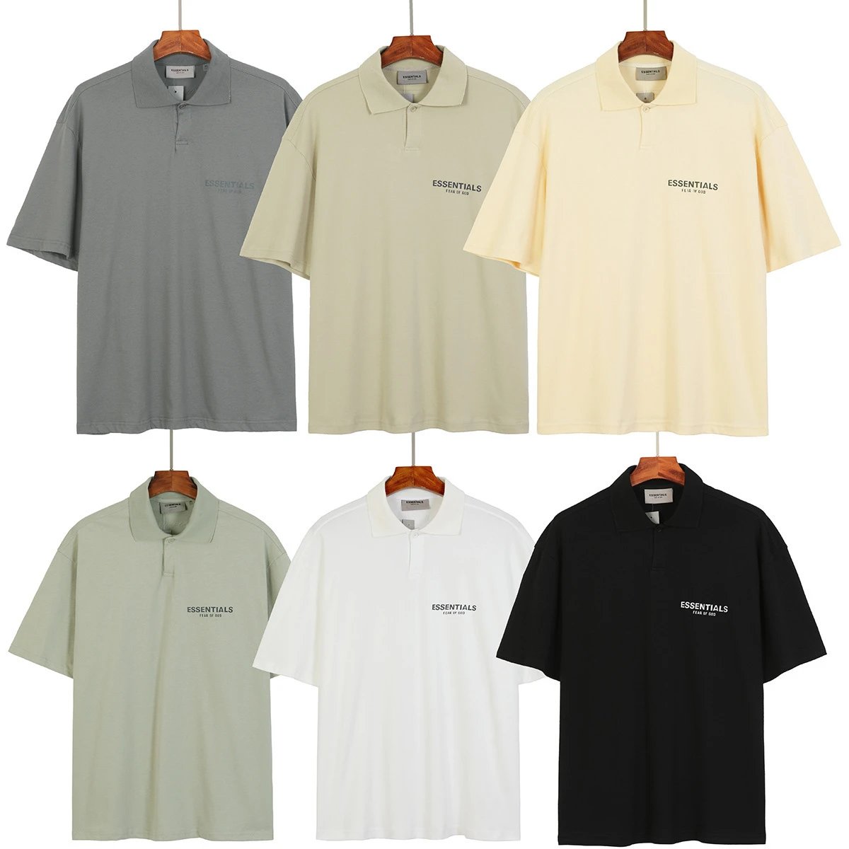 Fear of God (FOG) ESSENTIALS Fear of God ESSENTIALS Logo-Appliquéd Cotton-Blend Jersey Polo Shirts