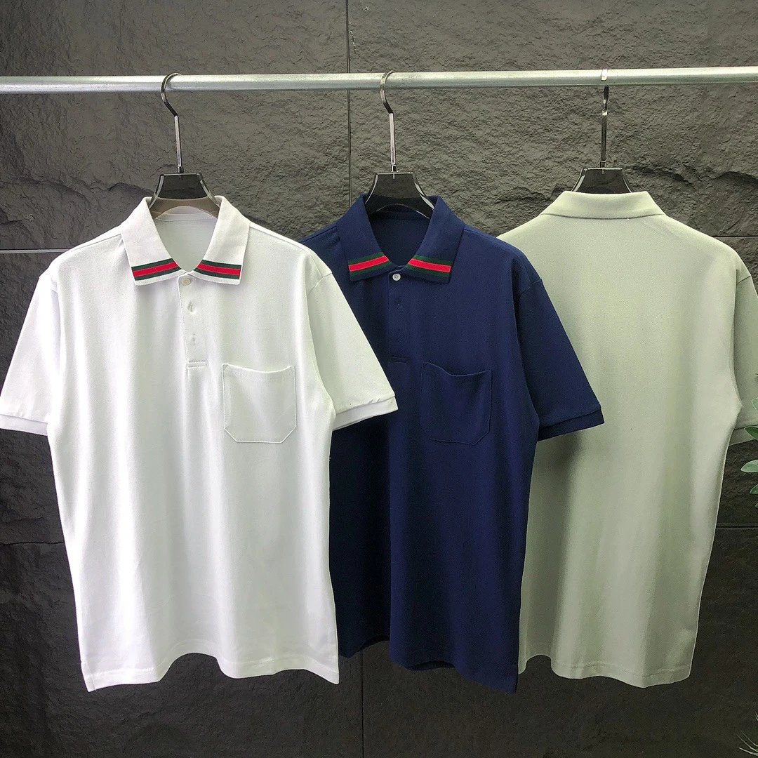 Gucci Web Trim Cotton Piqué Polo Shirts