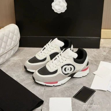 CHANEL Pre-Owned CC Suede Panelled Sneakers