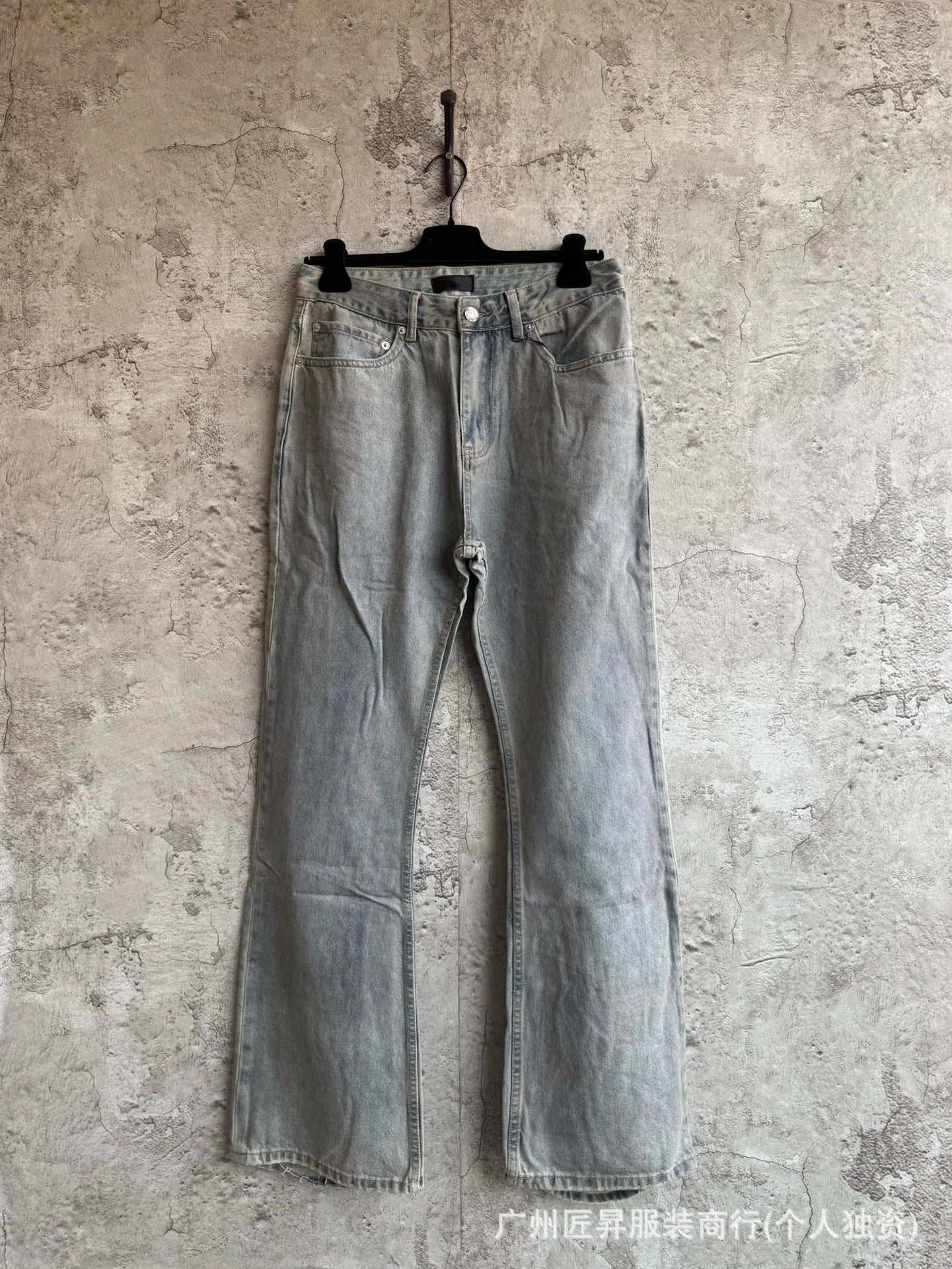 Balenciaga Mud Washed Flare Jeans