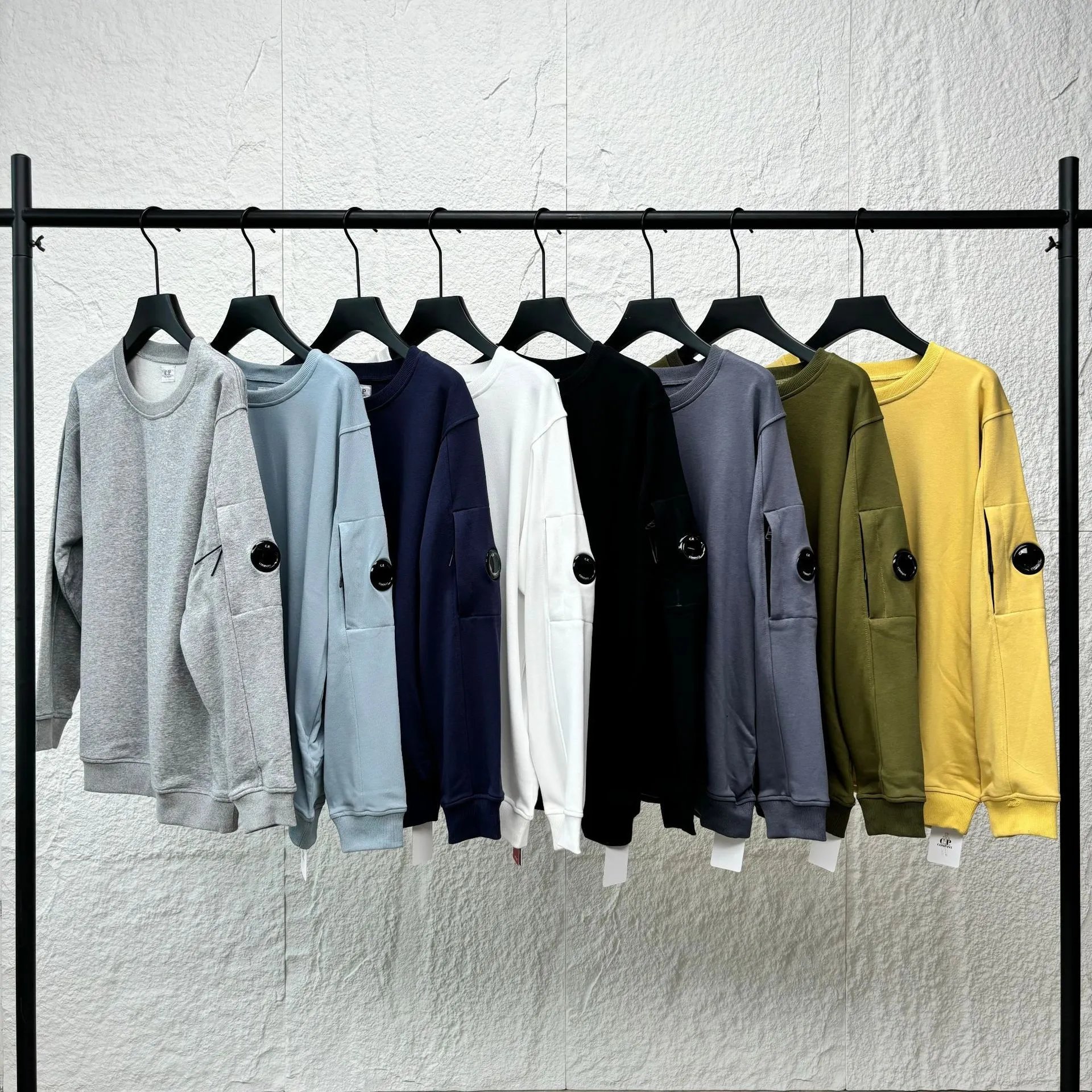 C.P. Company Lens Detail Crew Neck Sweatshirts