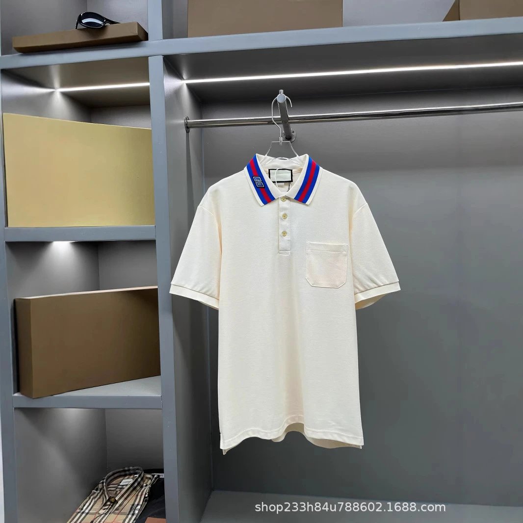 Gucci Web Trim Cotton Piqué Polo Shirts