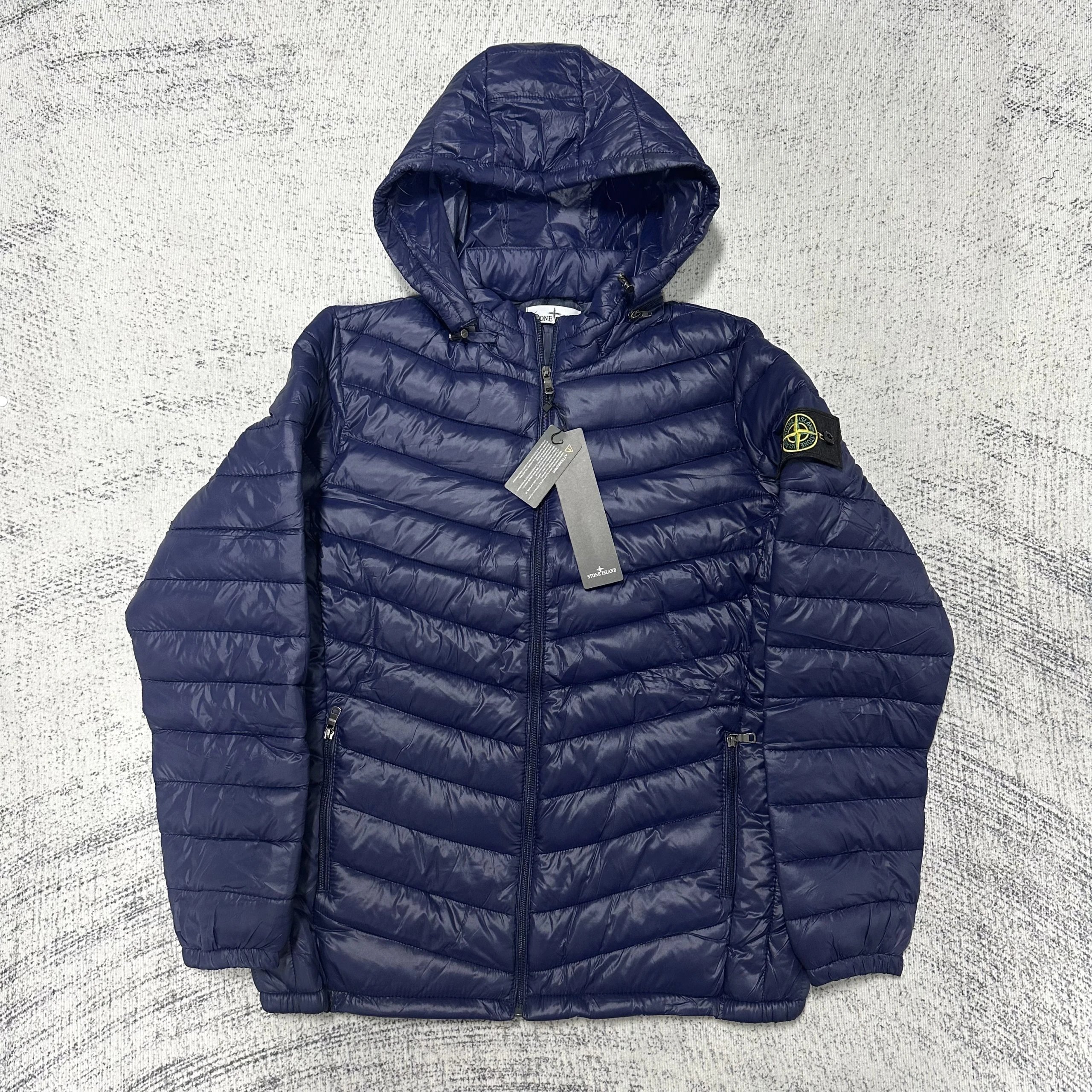 Stone Island Garment Dyed Micro Yarn Hooded Down Jackets