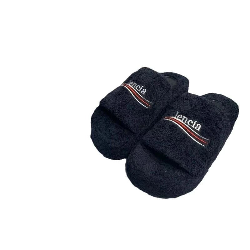 Balenciaga Plush Slippers