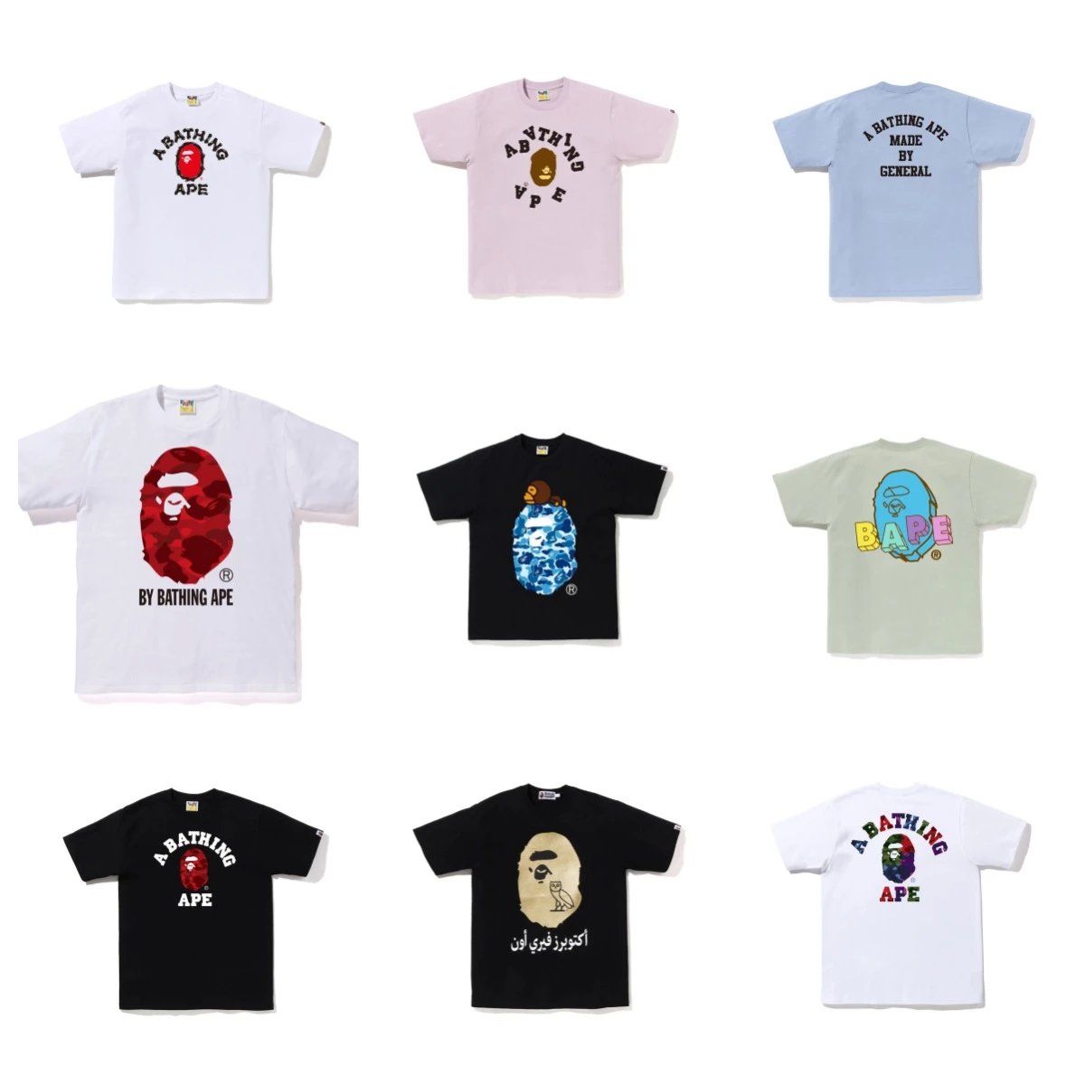 BAPE graphic T-shirts