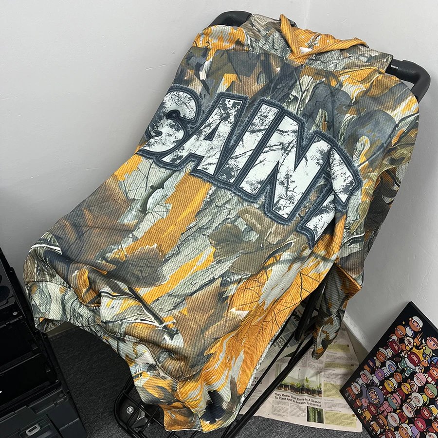 Saint Michael Real Tree Camo Logo Hoodies