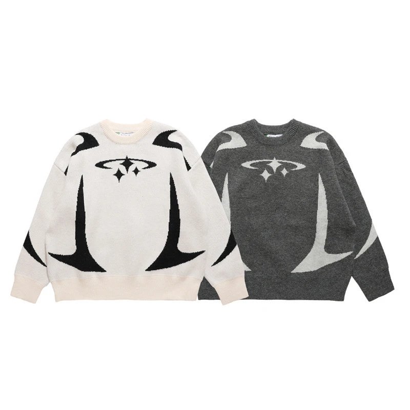 Hellstar Records "Star" Jacquard Knit Oversized Knitwear