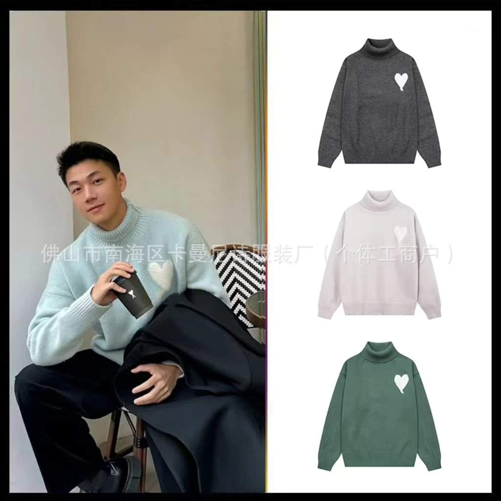 AMI Paris Ami de Cœur Turtleneck Knitwear