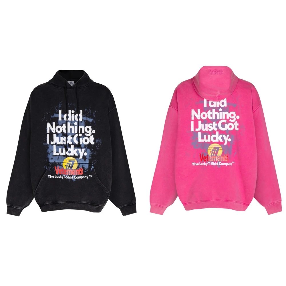 Vetements I Got Lucky Graphic Hoodies