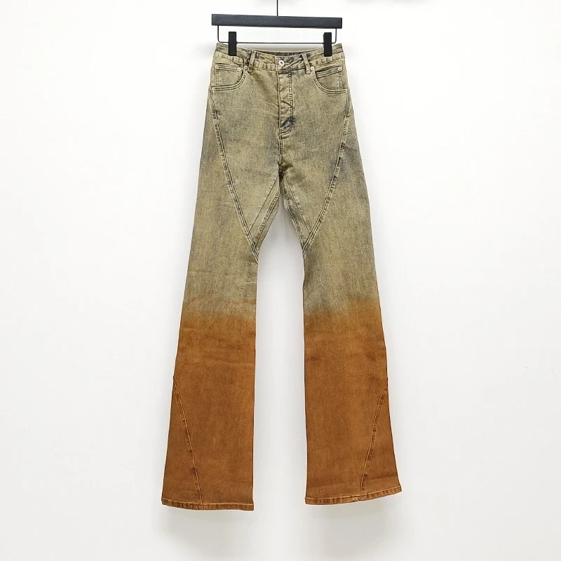 Rick Owens Yellow & Brown Bolan Banana Jeans