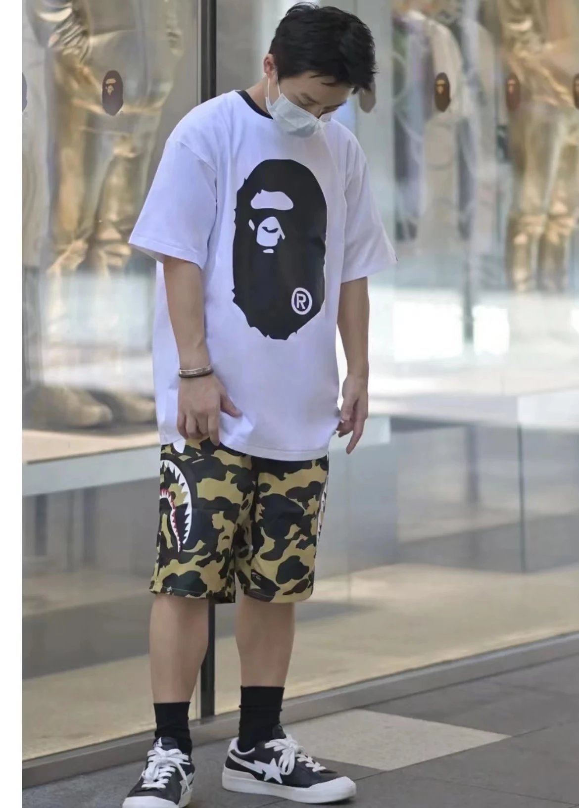 BAPE 1st Camo Shark Shorts