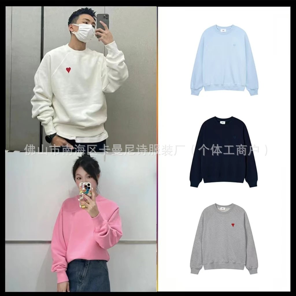 Ami Paris Ami de Coeur Embroidered Sweatshirts