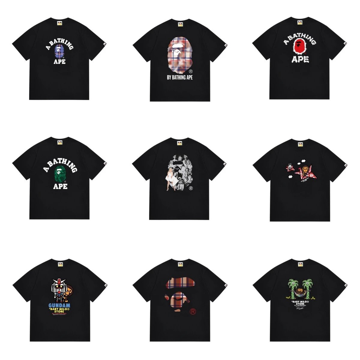 BAPE & GUNDAM Collaboration BABY MILO Printed T-Shirt