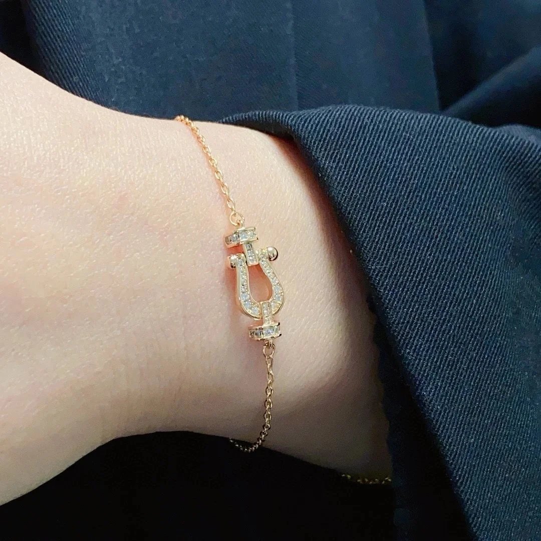 Fred Force 10 Series 18K Gold Diamond Small Horseshoe Bracelet