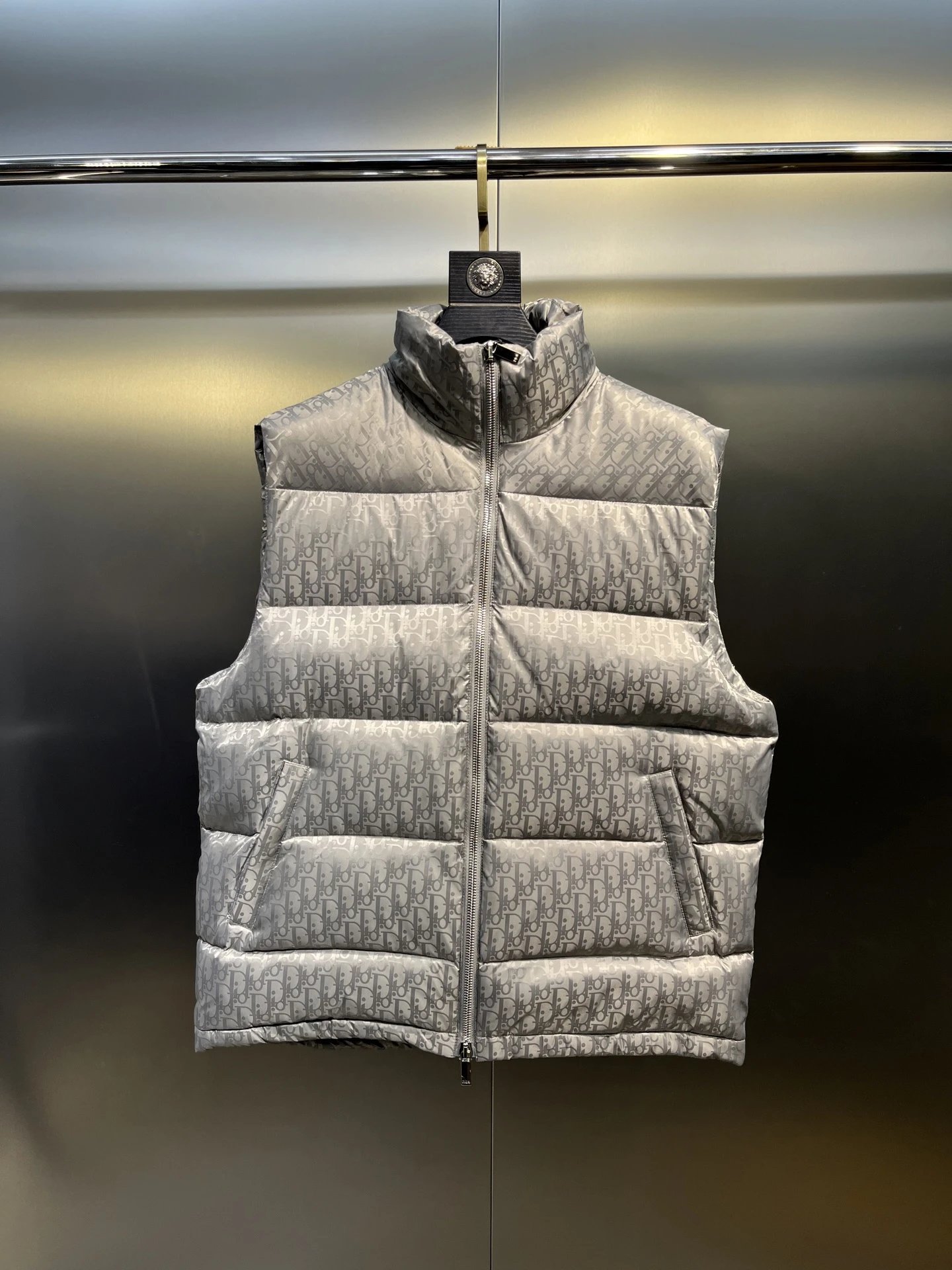 Dior Oblique jacquard puffer vest