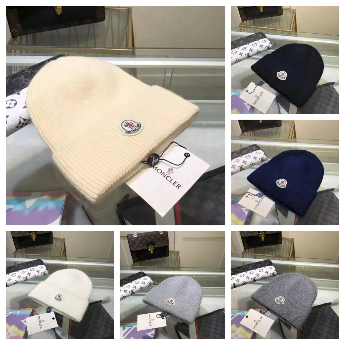 Moncler wool knit beanie