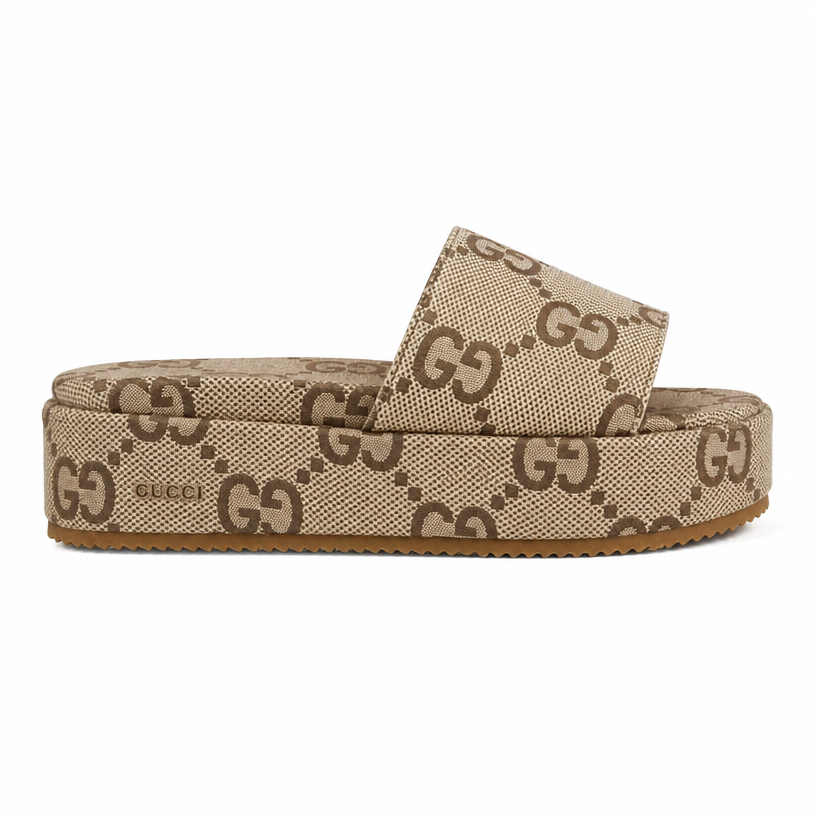 Gucci-Style Platform Slides (4 Colorways)