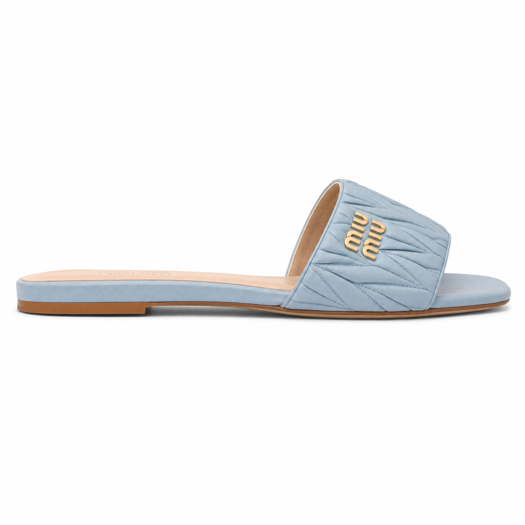 Miu Miu Matelassé Nappa Leather Slides (6 Colorways)