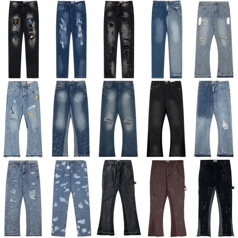 Gallery Dept. La Flare Black Paint Splatter Jeans qc 1