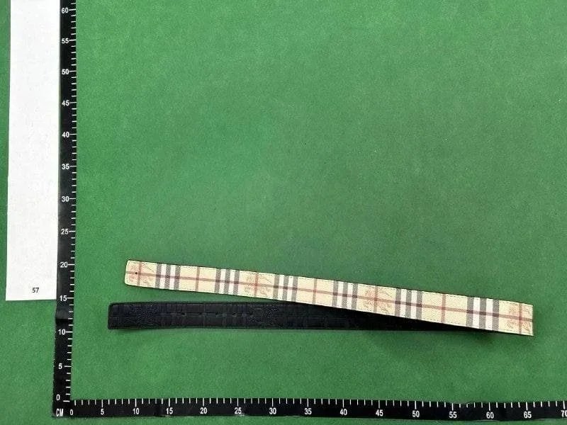 Burberry Vintage Check and Leather B Buckle Belt qc 3