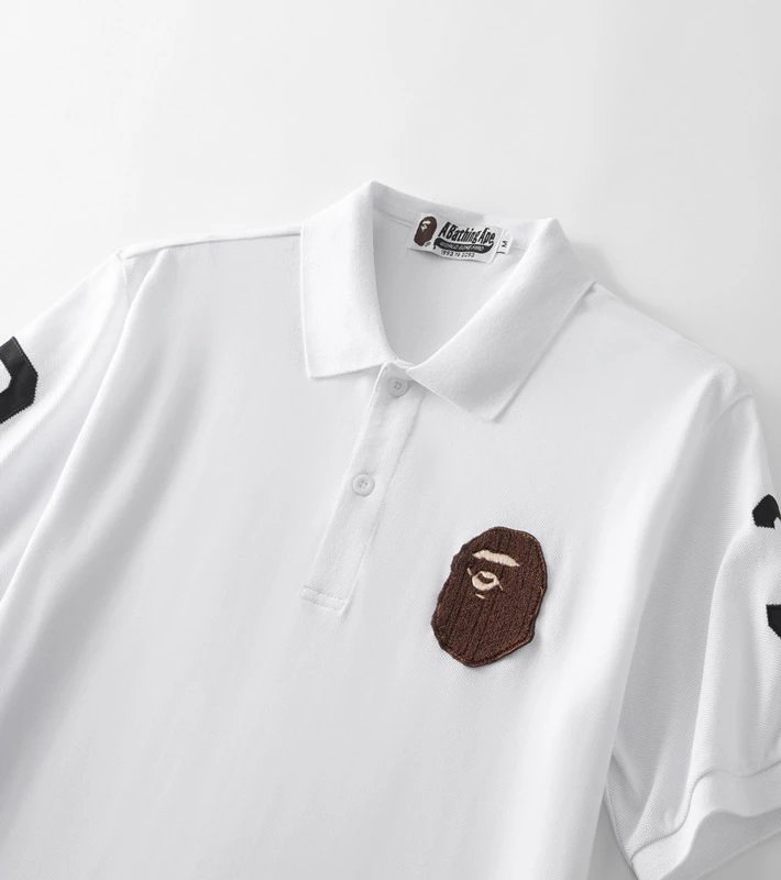 A Bathing Ape (BAPE) Ape Head One Point Polo Shirts qc 7