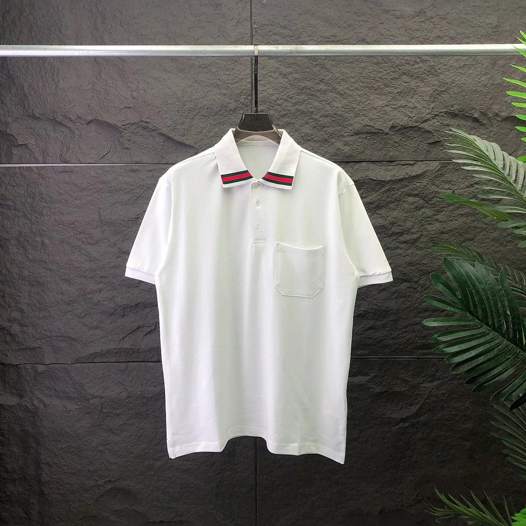 Gucci Web Trim Cotton Piqué Polo Shirts qc 1