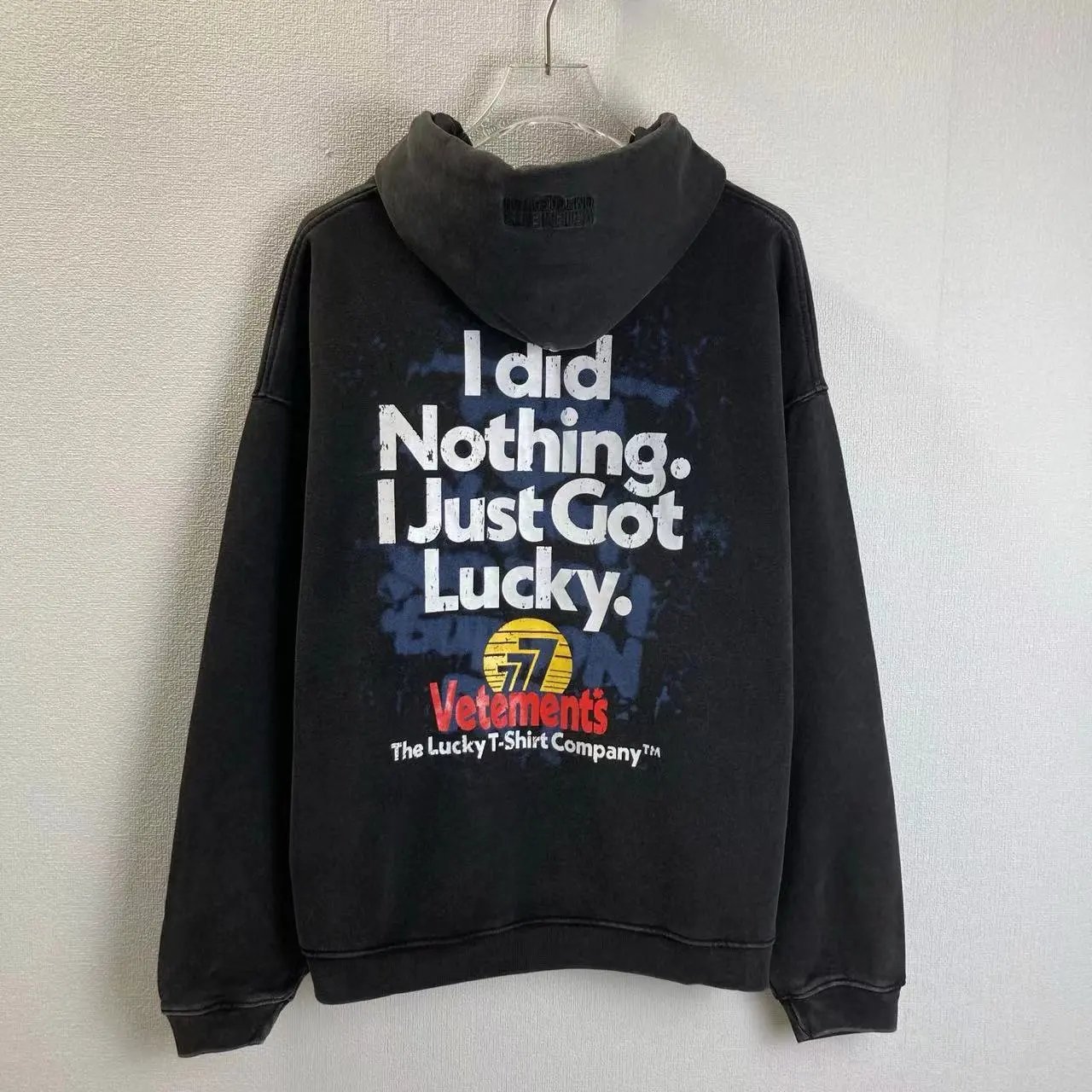 Vetements I Got Lucky Graphic Hoodies qc 3