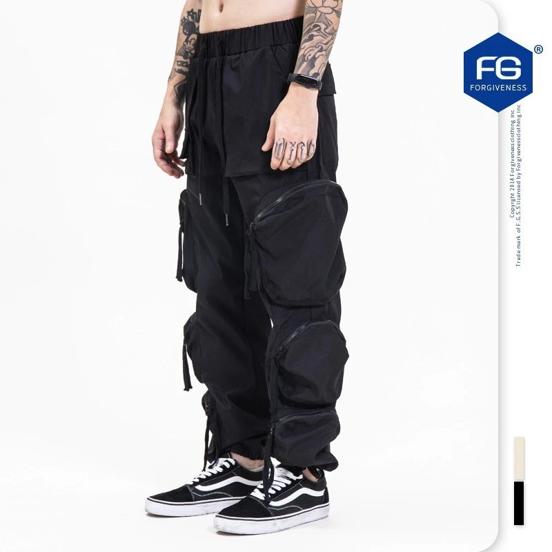 Forgiveness Black Multi-Pocket Cargo Pants qc 1