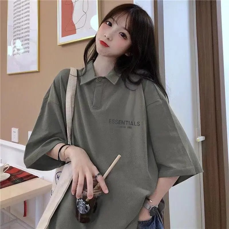 Fear of God (FOG) ESSENTIALS Fear of God ESSENTIALS Logo-Appliquéd Cotton-Blend Jersey Polo Shirts qc 2