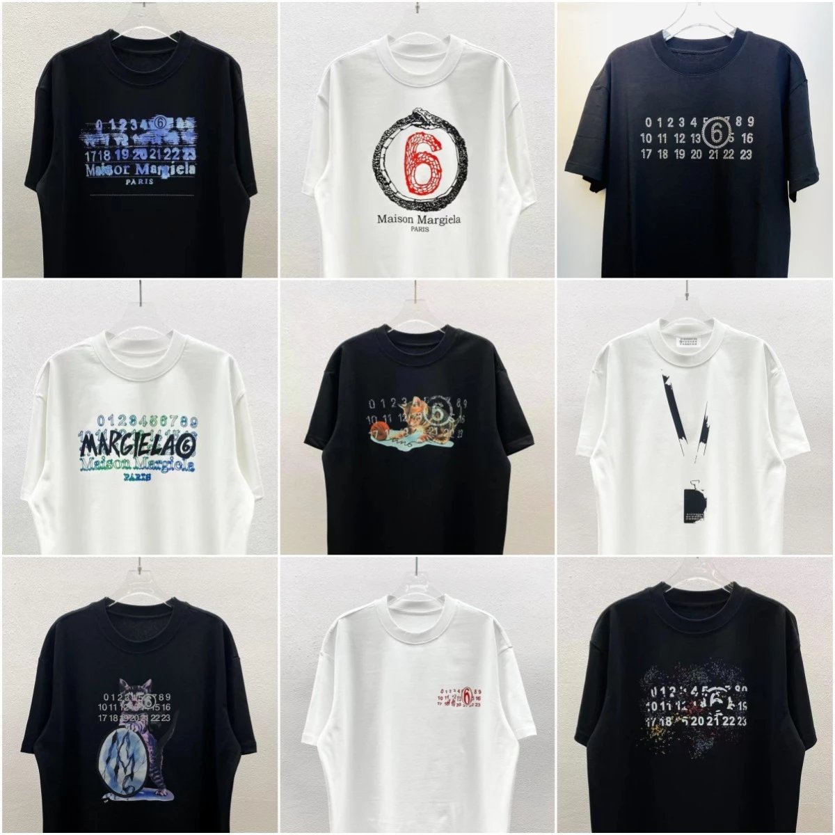 MM6 Maison Margiela Logo Graphic T-Shirts qc 1